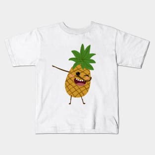 Dabbing Pineapple Aloha Beaches Kids T-Shirt